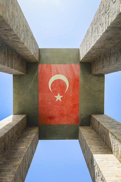Gratis lagerfoto af bygning, canakkale martyrs monument, flag