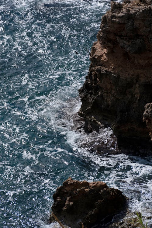 rocks and sea waves
