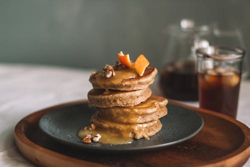 Free Stack of Pancakes With Sauce Stock Photo