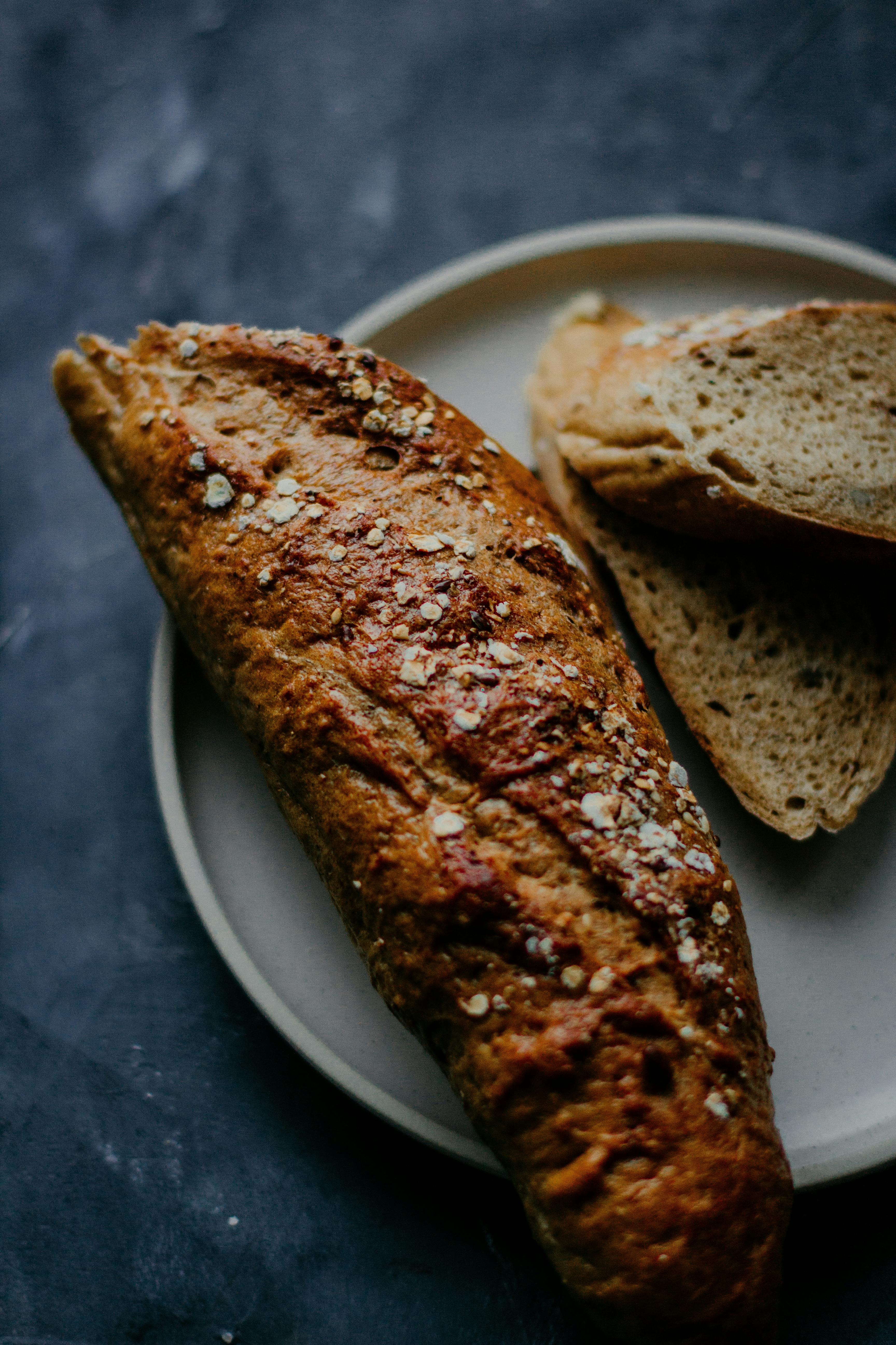 baked food on white plate