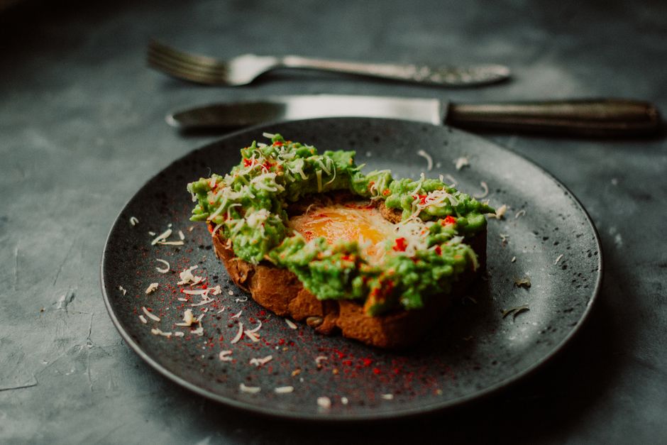 avocado toast with egg - what foods improve men's sexual health