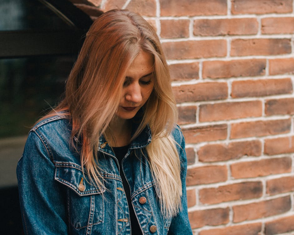 Unknown Celebrity Wearing Blue Denim Jacket