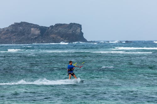 คลังภาพถ่ายฟรี ของ kitesurfer, การผจญภัย, กีฬาทางน้ำ