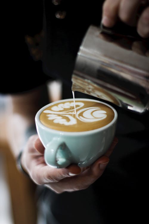 Základová fotografie zdarma na téma caffè latte art, espreso, hrnek