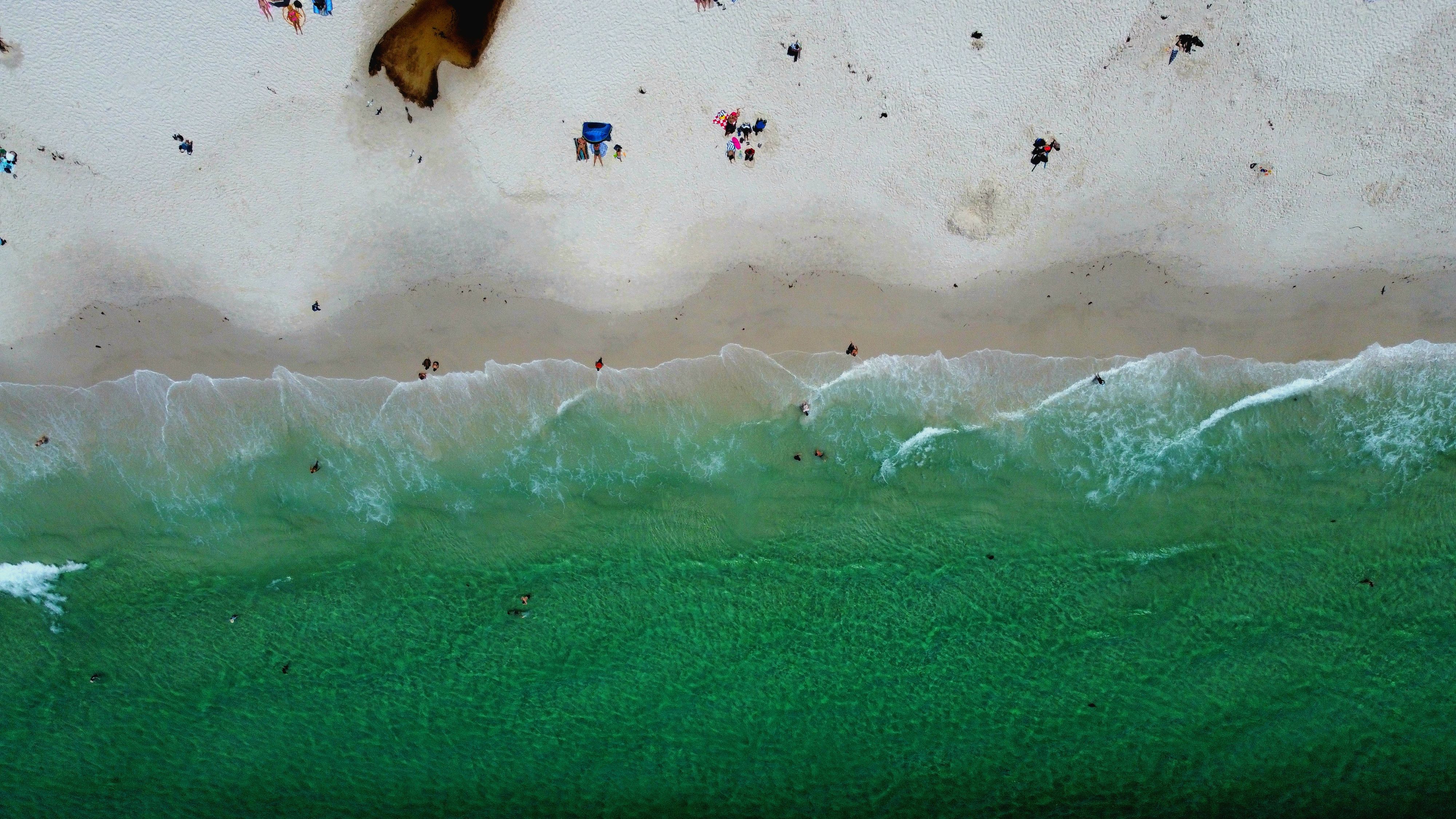 Aerial drone photo of a Florida beach and coastline
