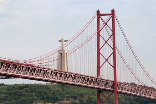 25 de abril bridge, cristo rei, 交通 的 免費圖庫相片