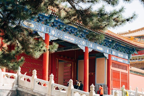 Entrance of Building in Forbidden City in Beijing