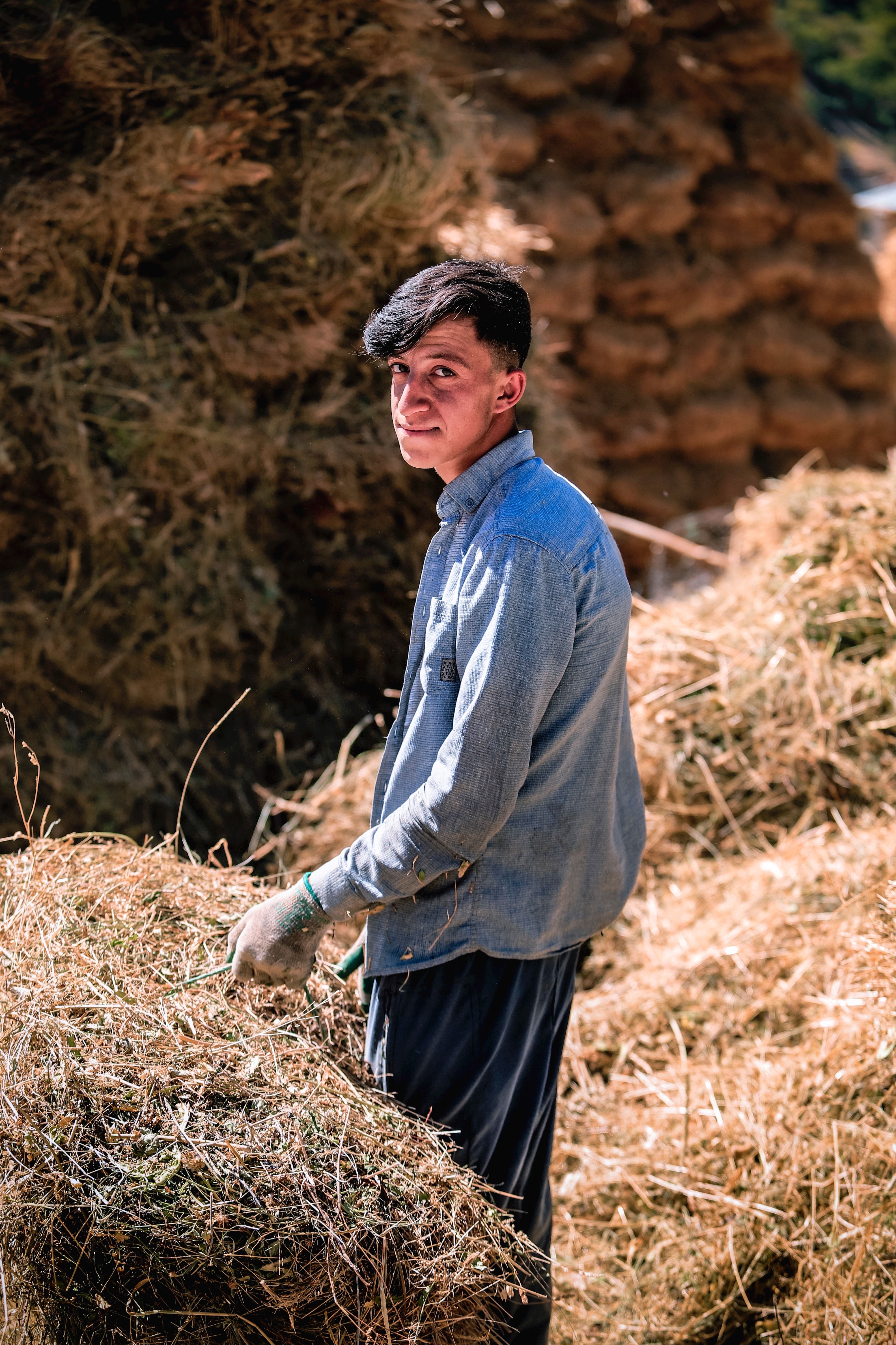 Man and Hay · Free Stock Photo