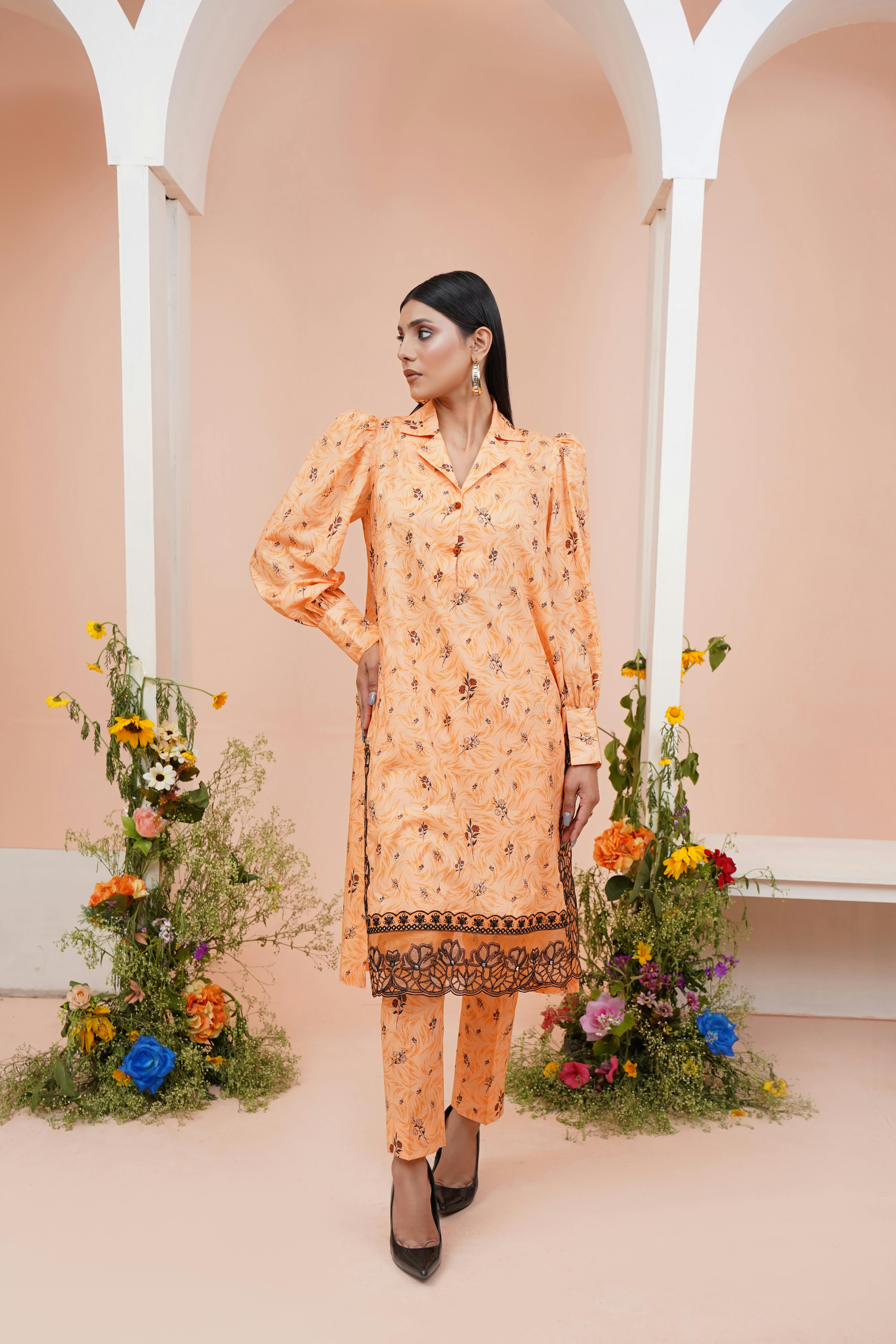 woman standing in traditional clothing