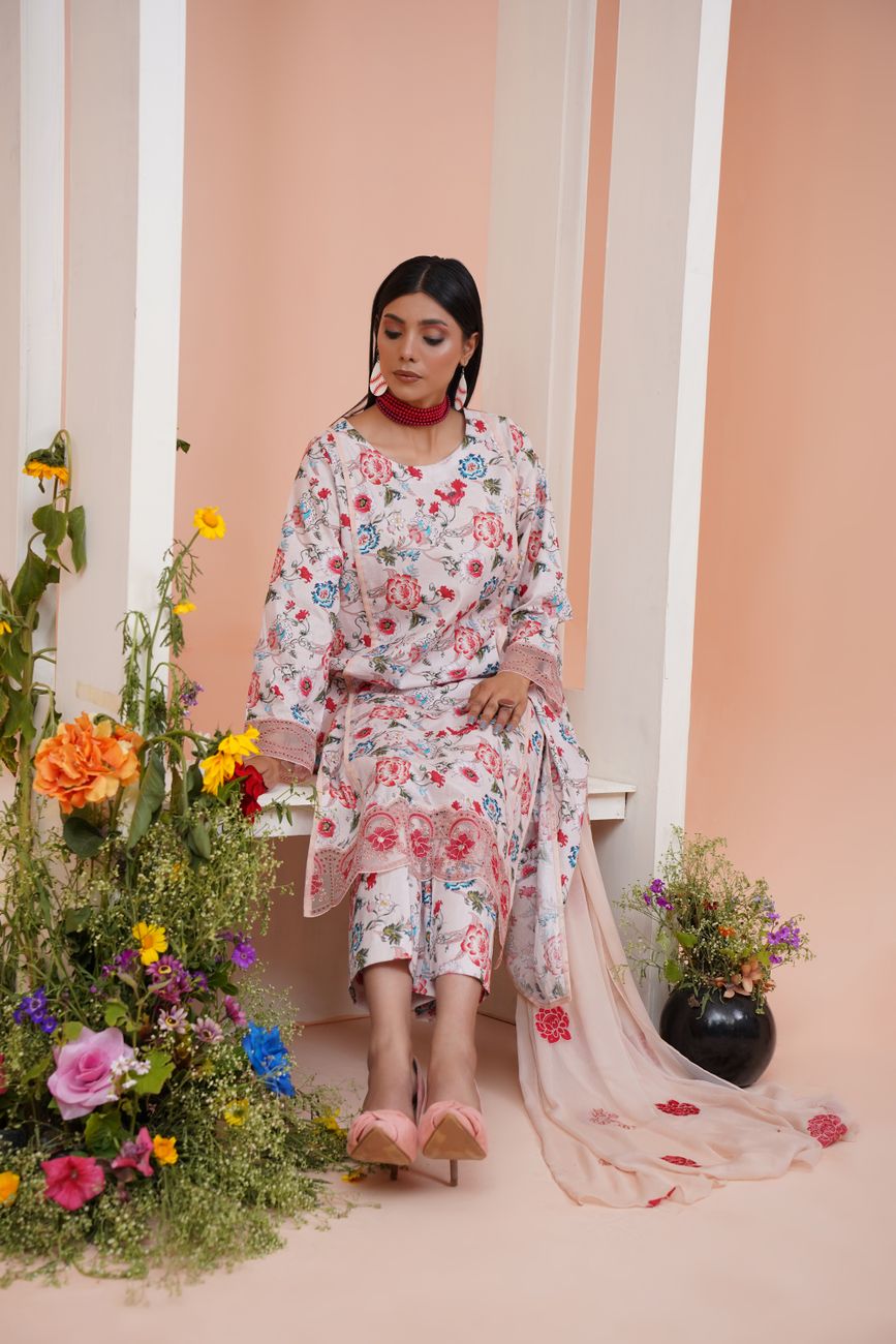 Floral Salwar Kameez Amidst