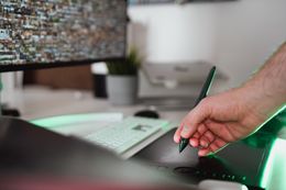 Artist at work in the studio — photo by Jakub Zerdzicki on Pexels