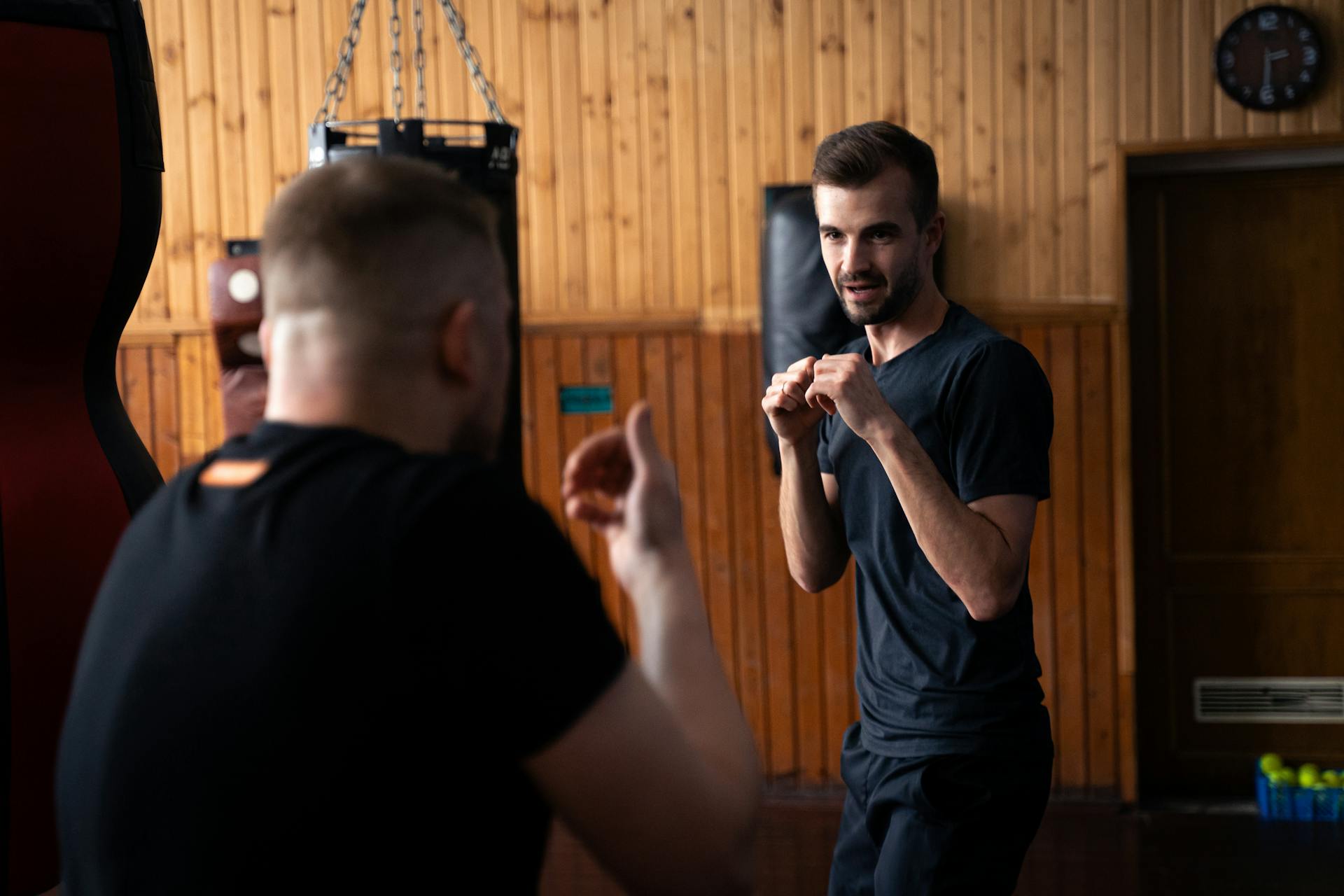 Men during Boxing Training