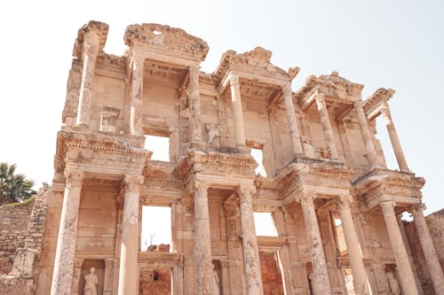 The ruins of the library of celsus in ephesus, turkey