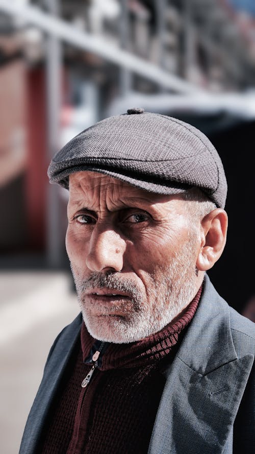 Elderly Elegant Man in Hat