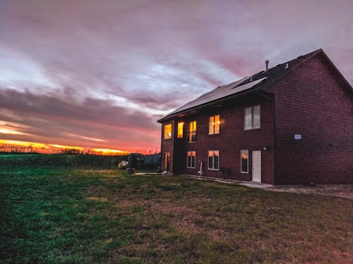 Free stock photo of country home, kansas, red