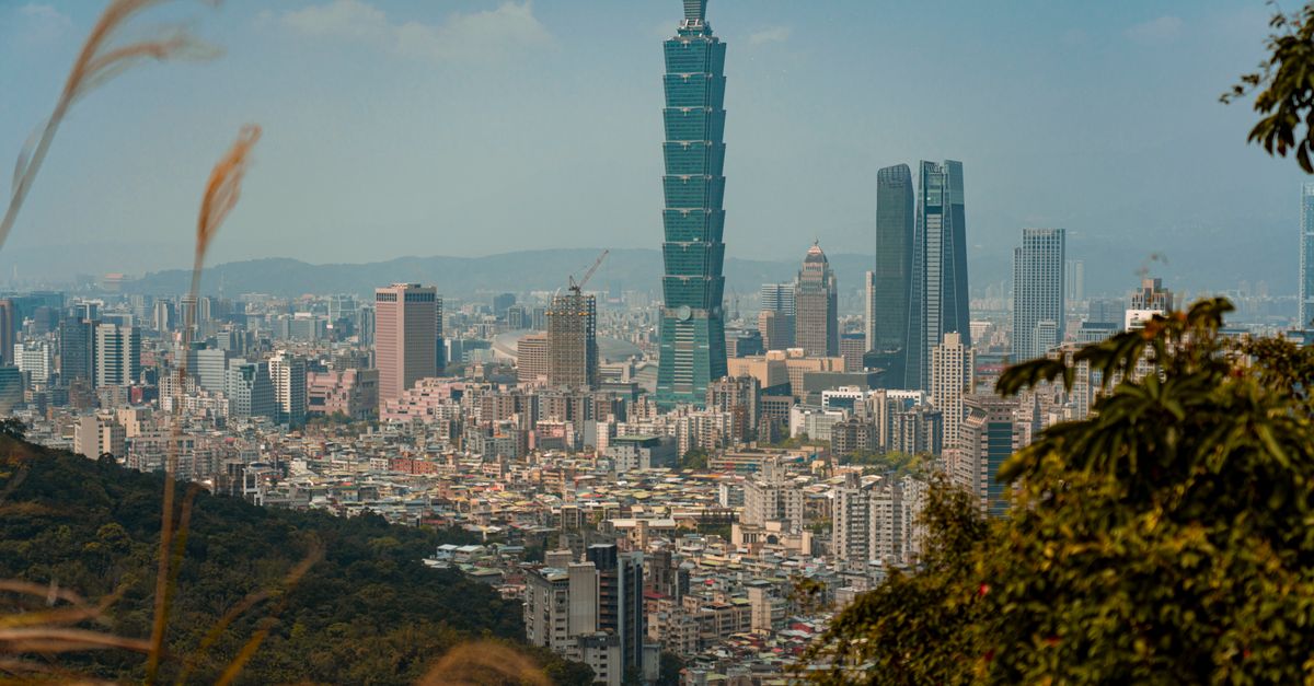 Stunning view of Taipei cityscape featuring the iconic Taipei 101 skyscraper.