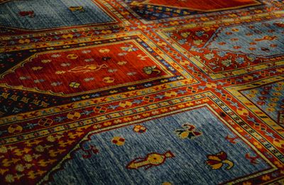 Hand-knotted Turkmen carpets