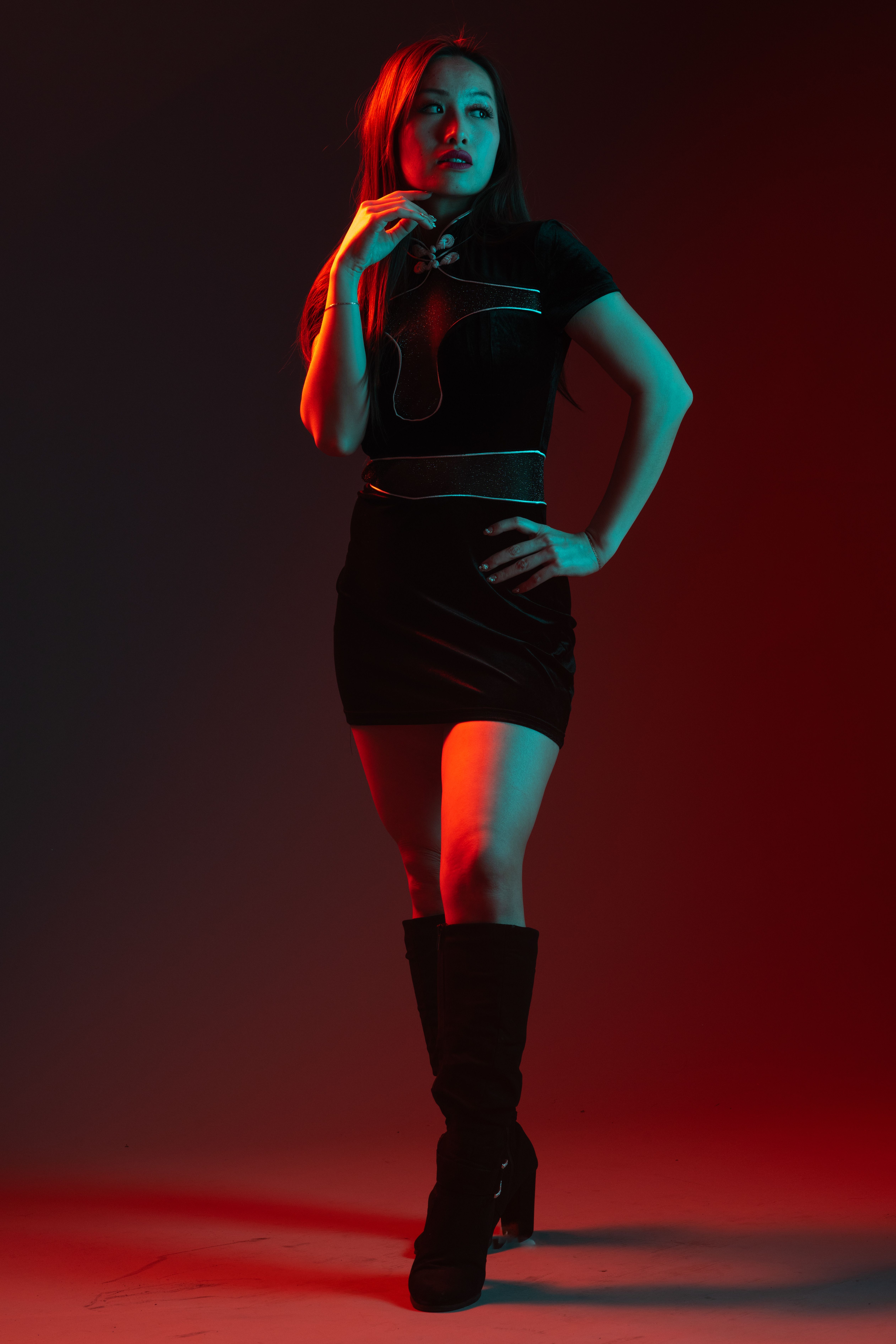 A Woman in a Dark Room · Free Stock Photo