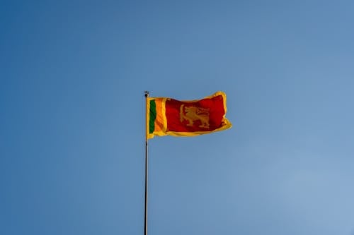 Foto d'estoc gratuïta de aleteig, bandera de lleó, bandera de sri lanka