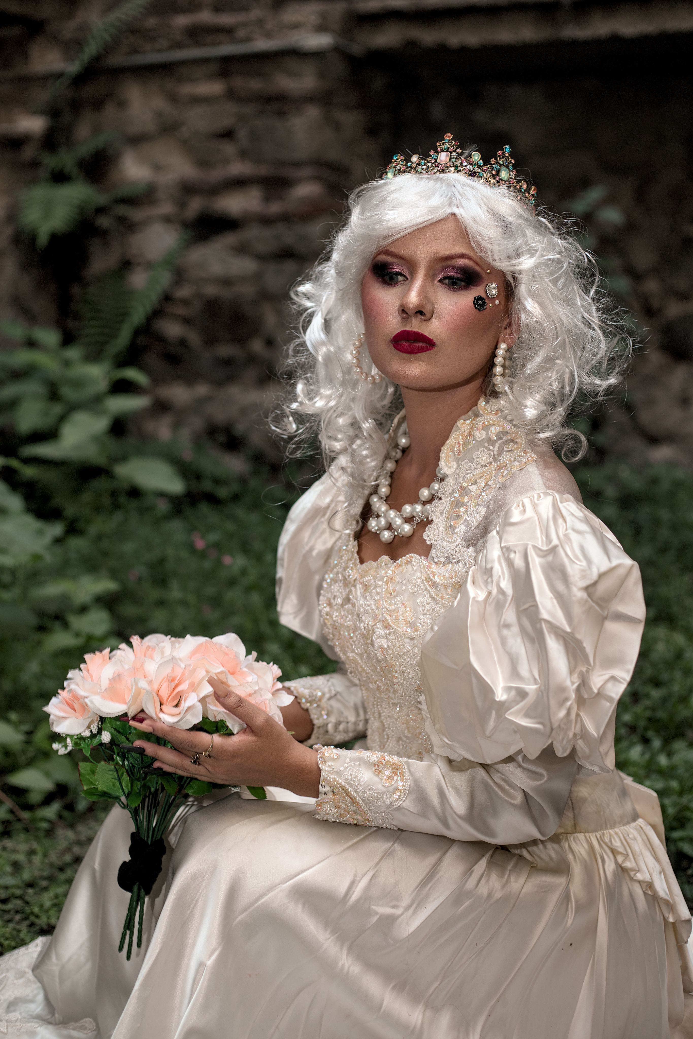 Woman in Crown and White Dress · Free Stock Photo