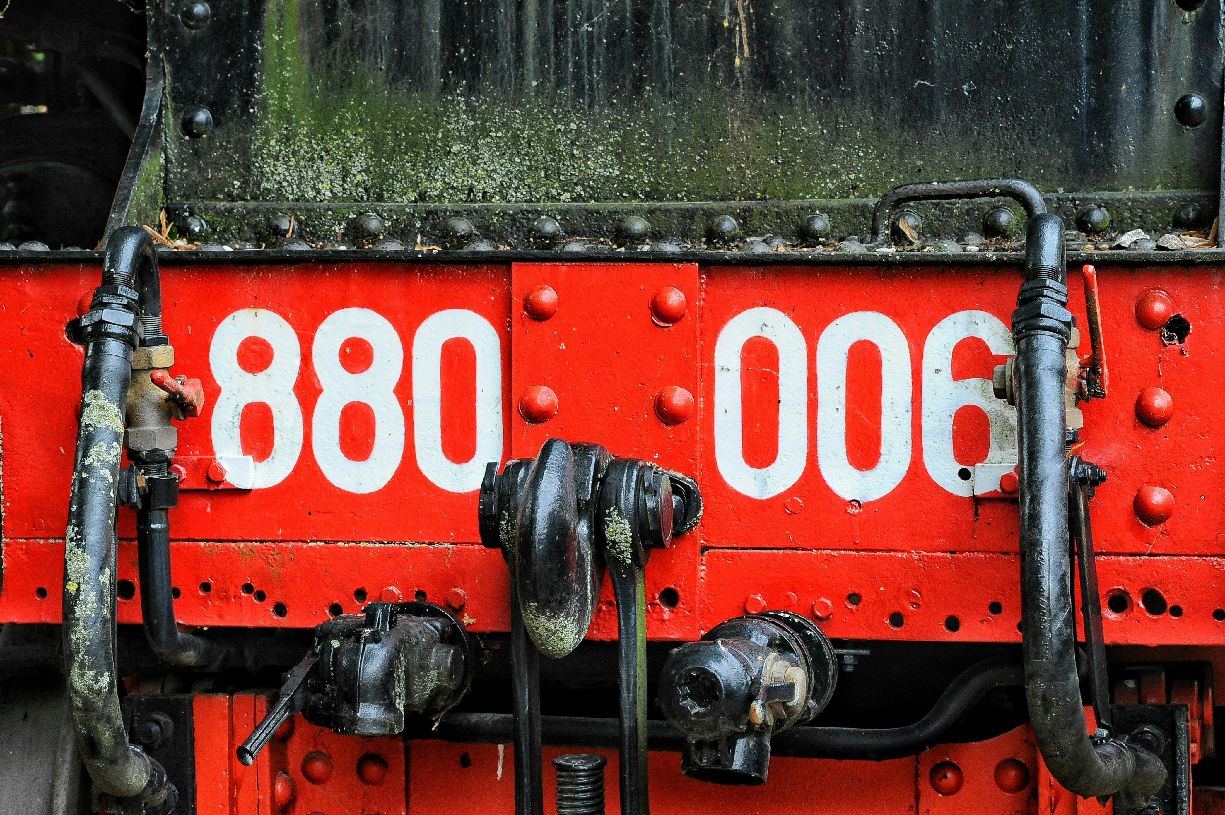 Free stock photo of red, dirty, sign, train