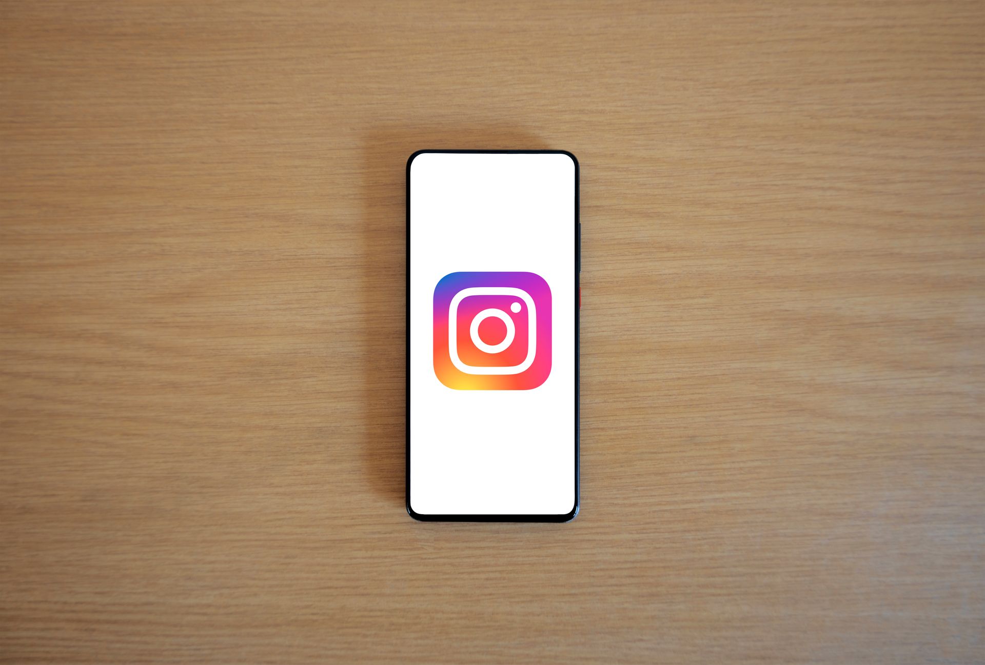 Instagram Logo on Smartphone Screen