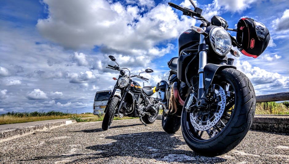 background, biker, clouds