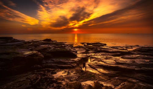 Sunset over Sea Shore