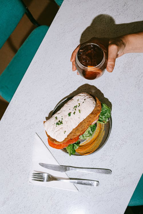 三明治, 冰镇, 叉子 的 免费素材图片