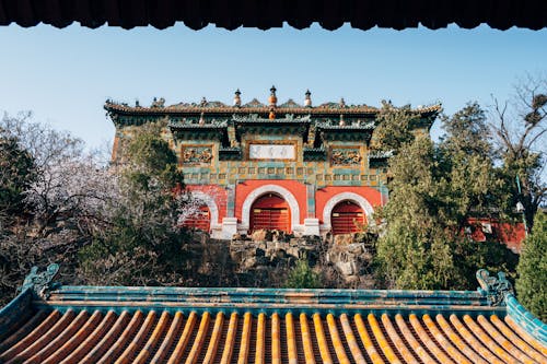 The view from the top of a chinese building