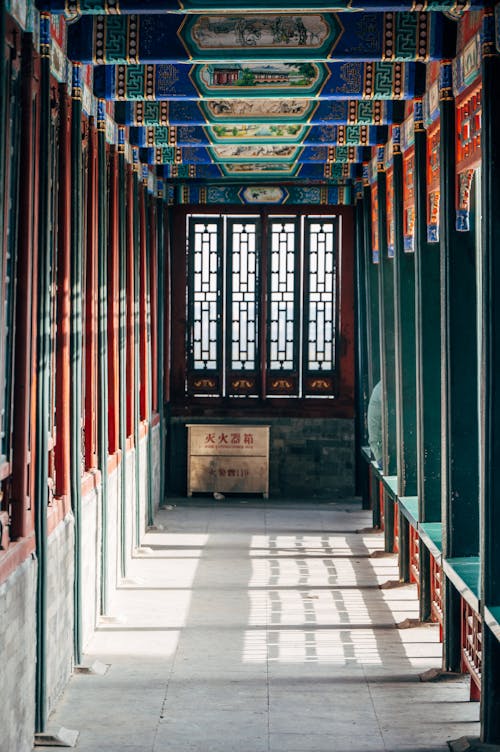 Alley in Summer Palace in Beijing