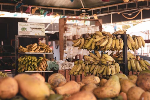 Foto stok gratis bazar, buah, fokus selektif