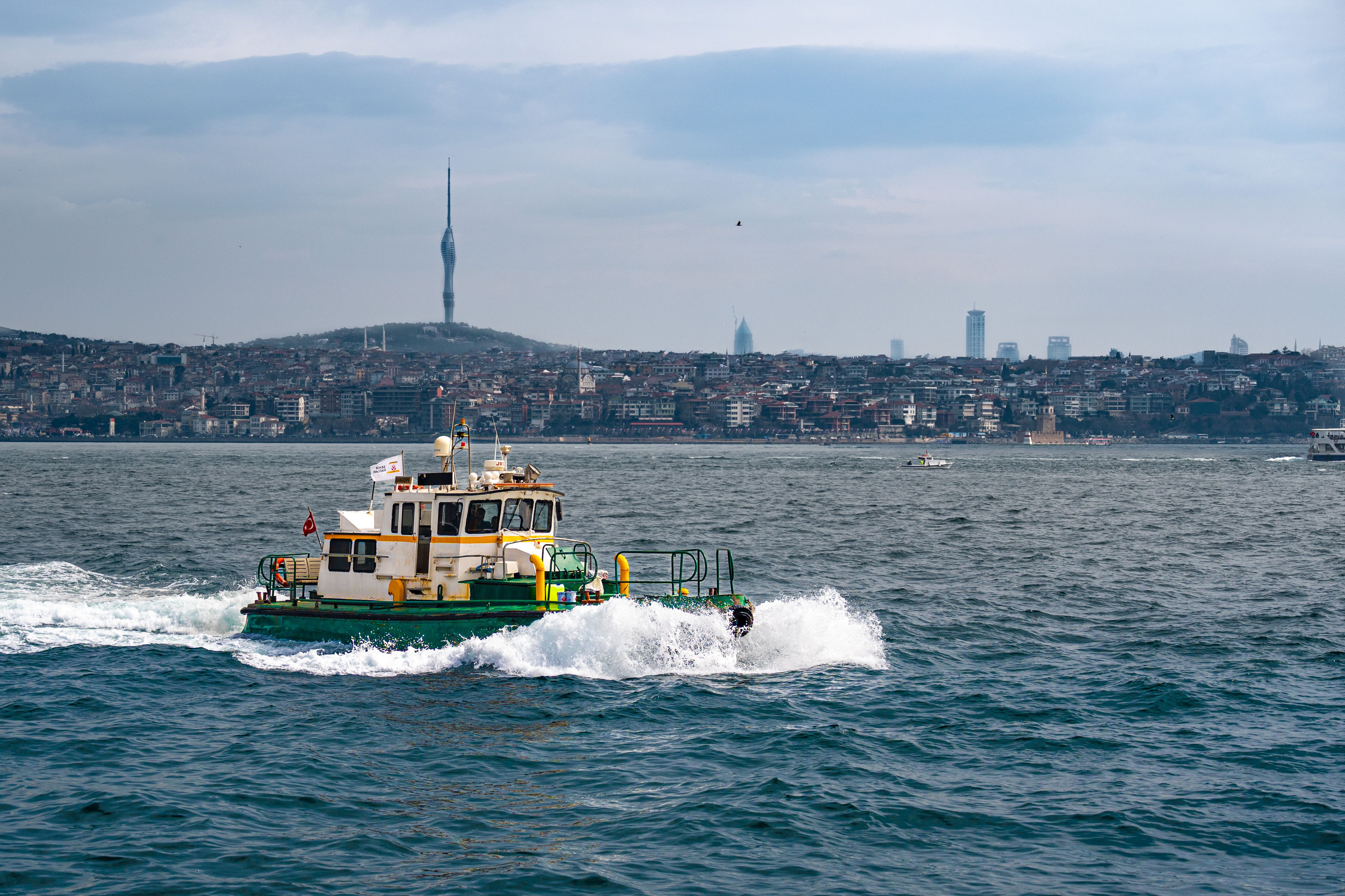 Motorboat on Sea in Istanbul · Free Stock Photo