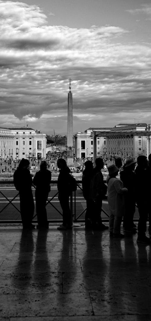 People standing in line at the vatican