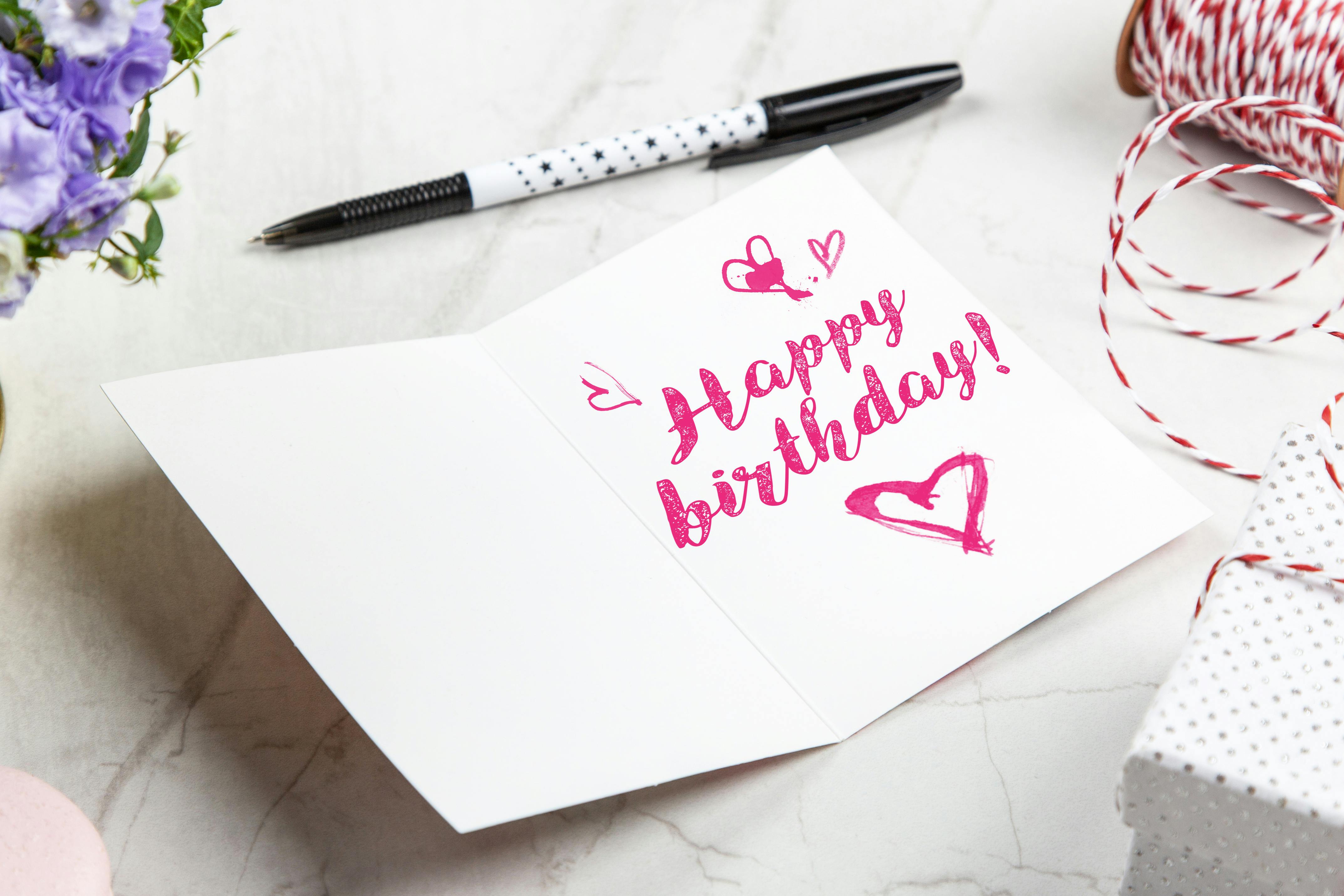 open birthday card