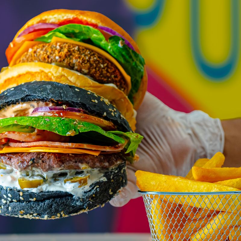 Haitian Pikliz Black Bean Burgers