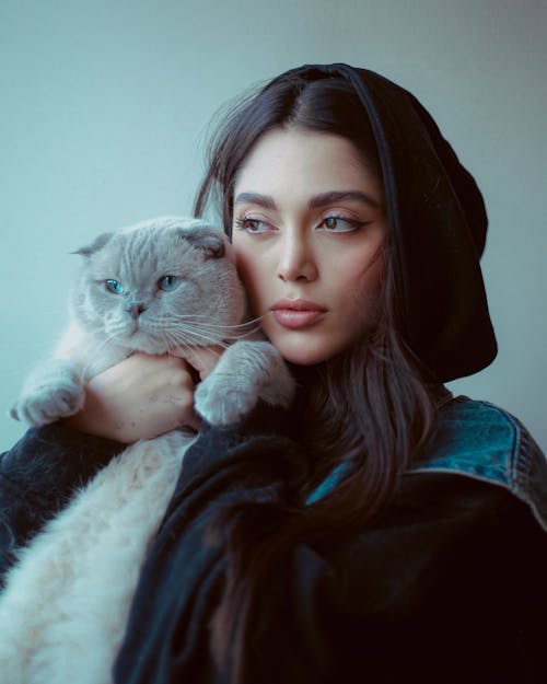Portrait of Woman with Cat