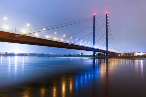 Ingyenes stockfotó düsseldorf, híd, hosszú expozíció témában