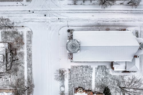 Základová fotografie zdarma na téma církev, letecká fotografie, města