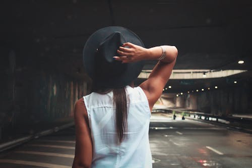 Free Photo of Woman Wearing Fedora Stock Photo