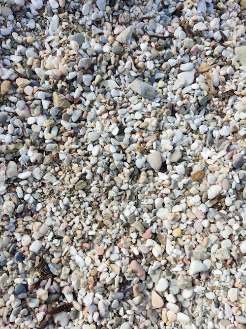 Colorful canva of beach pebbles