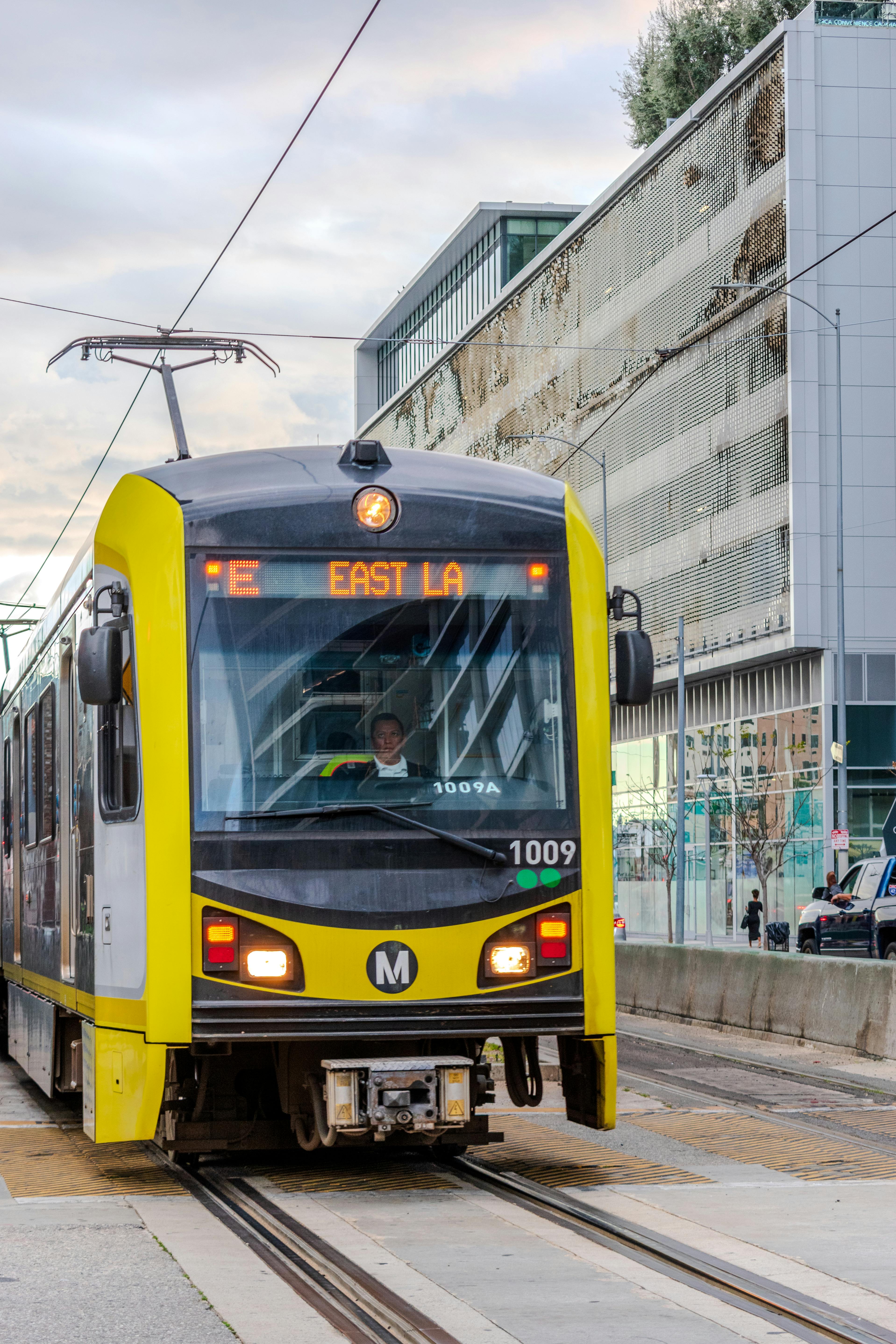 yellow urban tram