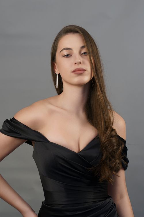 long dark woman in a black dress Belladonna Maxi Dress in Black