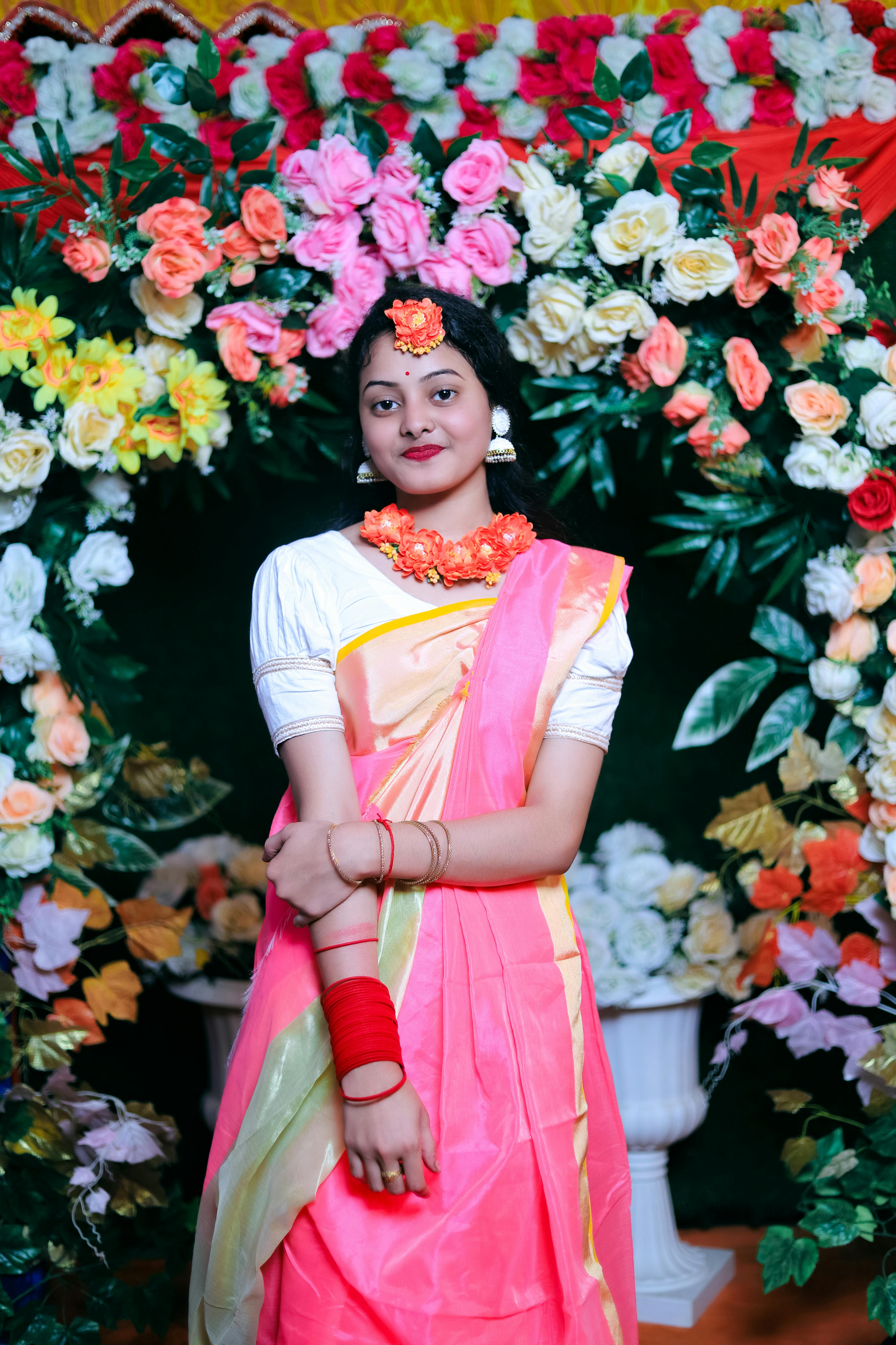 Woman in Traditional Khmer Wedding Dress · Free Stock Photo