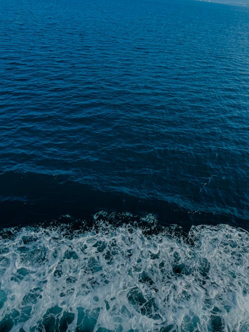 A view of the ocean from above