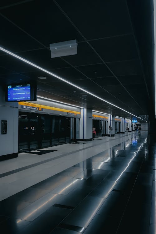 Kostnadsfri bild av kollektivtrafik, mörk, tågstation