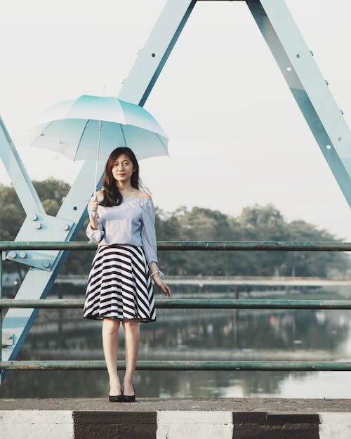 Free Photo of Woman Holding Umbrella Stock Photo