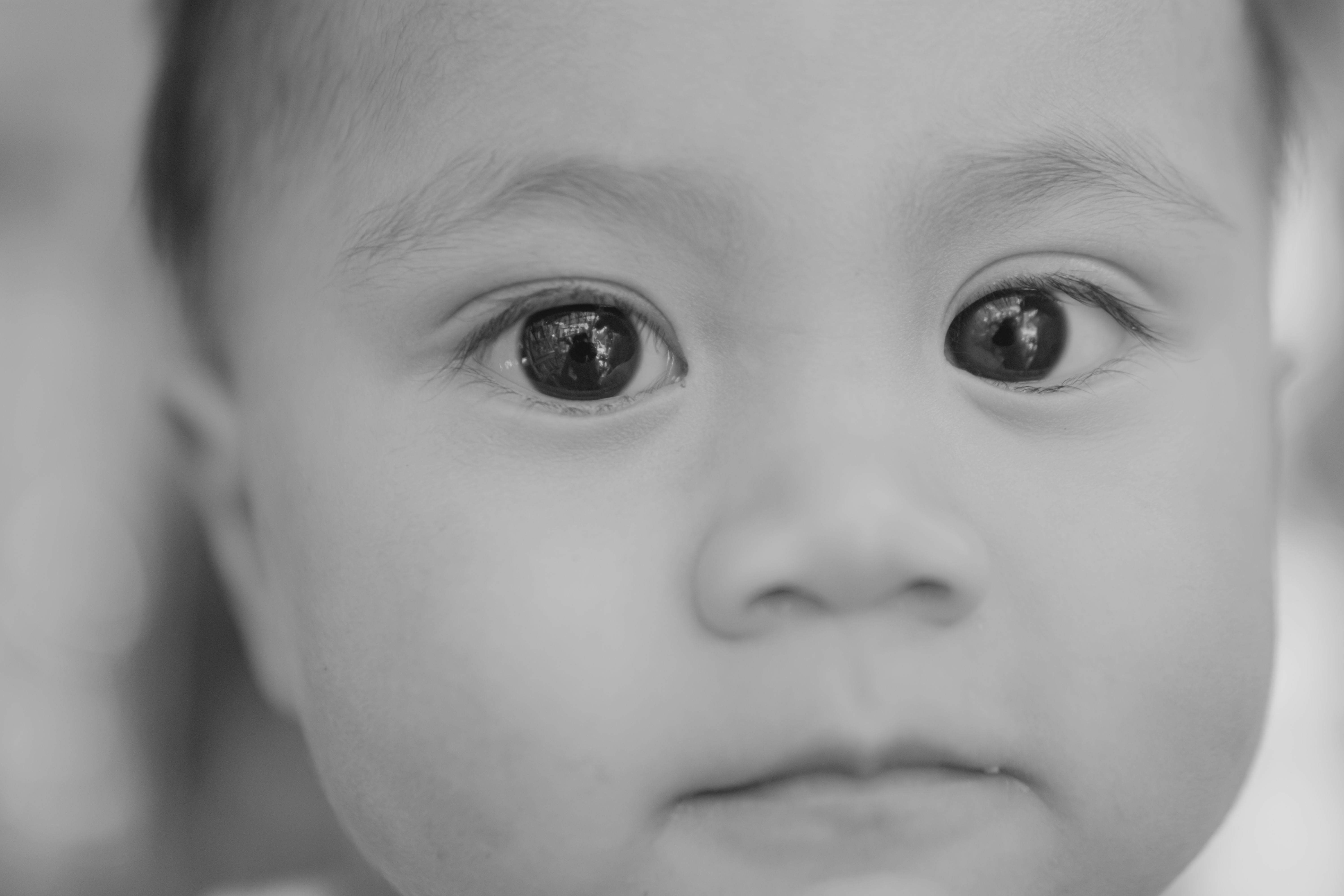 Foto de stock gratuita sobre bebé, fotos en blanco y negro, cara, de ...