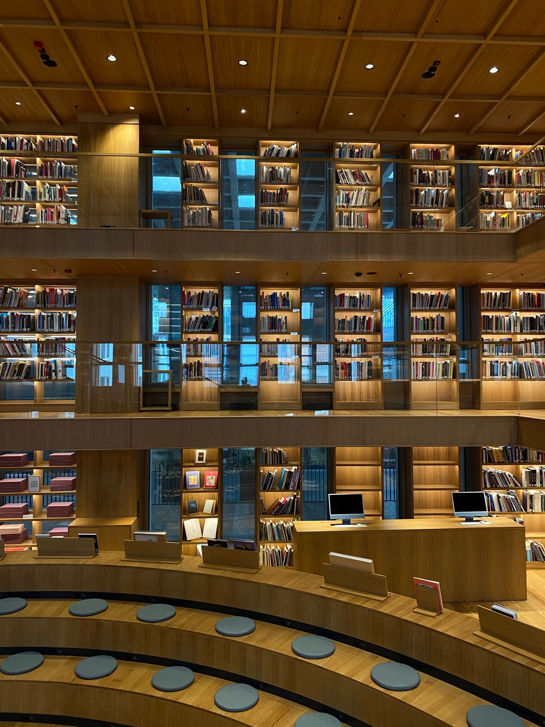 Interior of the Ataturk Cultural Center Library in Istanbul, Turkey ...