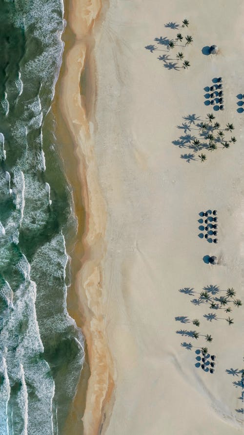 Fotobanka s bezplatnými fotkami na tému letecké snímkovanie, more, piesok